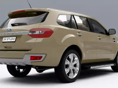 Ford Everest Endeavour 2018 Low-poly 3D model