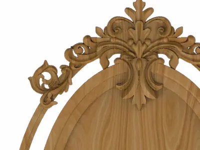 Carved picture frame STL 3D model 22