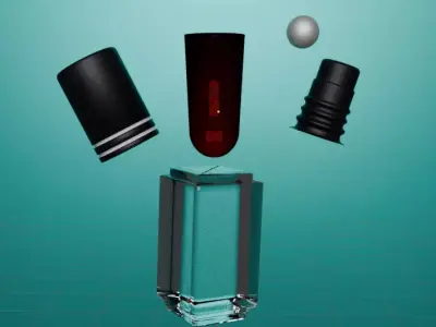 Perfume oil bottle 3D model