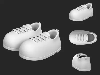 Shoes cartoon 3D model buy