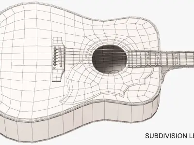 Gibson Hummingbird Guitar 3D model