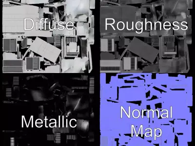 Modern Office Building model pack Low-poly 3D model