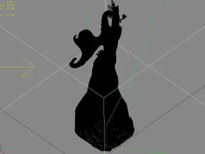 Stone Emerald - Phoenix Sculpture 17 3D model