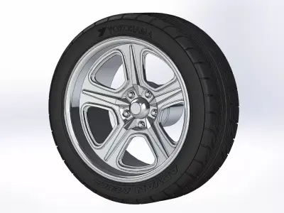 Custom wheels Am Racing VF557 Sugar Bump 18inch for scale model 3D print model