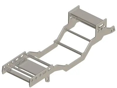 Steel Automotive Chassis Frame 3D print model