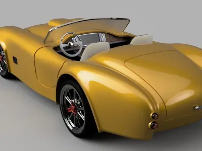 60s classic sports car 3D print model