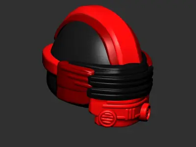 helmet high poly sculpt 3d printable ver 7 3D model 3D model 33