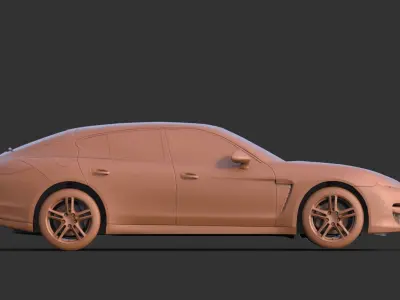 Porsche Panamera 2012 3D print model