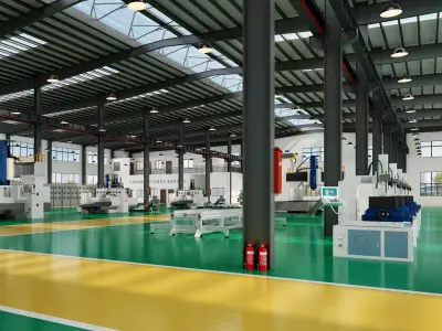 Factory Low-poly 3D model by a757374307