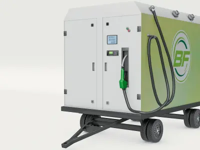 Movable Portable Dispenser on Cart Low-poly 3D model