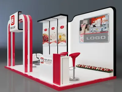 Booth Exhibition Stand a135 3D model