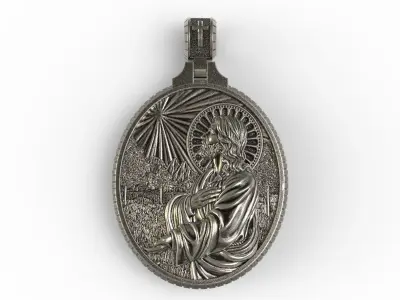 Jesus Christ Pendant 3D print-2 3D print model