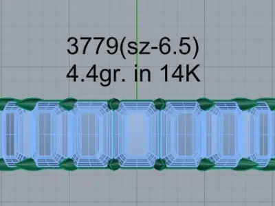 Emerald Eternity Ring 3779 3D print model