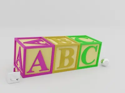 ABC Letters - Kids Letter Blocks 3D model