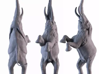 Standing Elephant 3D print model