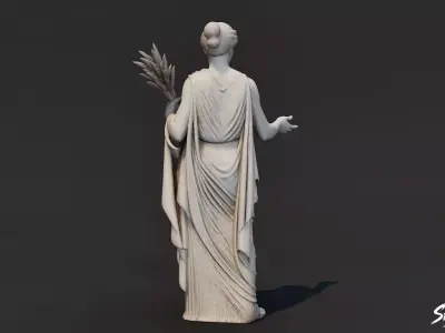 Demeter Statue  Low-poly 3D model