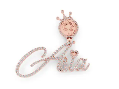 Asia  pendant  3D print model