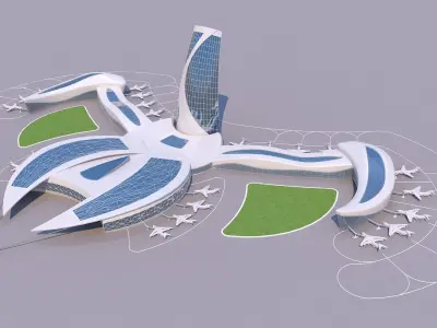 0047 - Airport Building 3D model