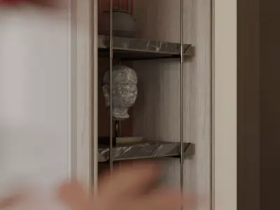 chinese living room dining room interior scenes 06 3D model