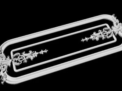 Central decor ornament for furniture 3D model 963
