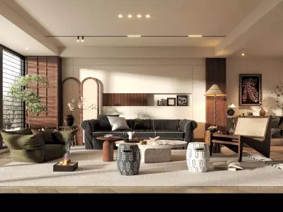 Living room 3D model 53