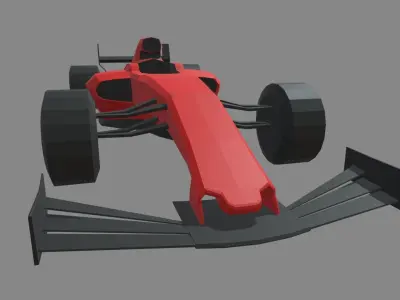 Low Poly Formula 1 Car 01 Low-poly 3D model