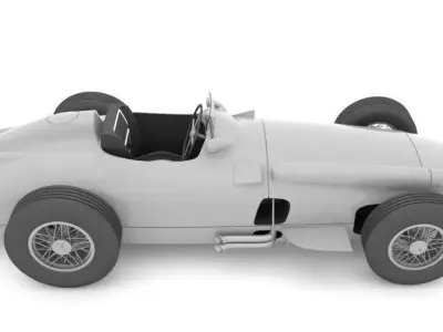 Vintage F1 Car 3D model
