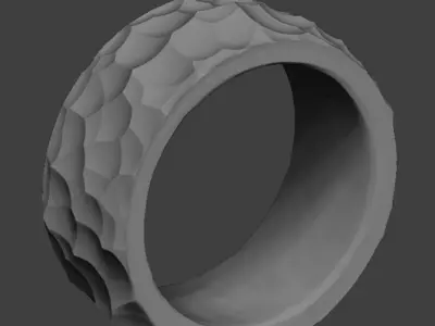 Ring Printable Stylized Metal  3D print model