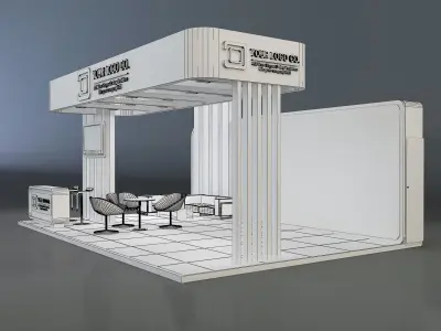Booth Exhibition Stand a637c 3D model