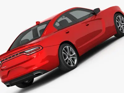 Dodge Charger RT 2015 detailed interior 3D model