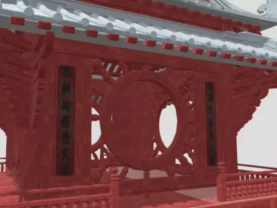 Khue Van Cac Pagoda 3D model