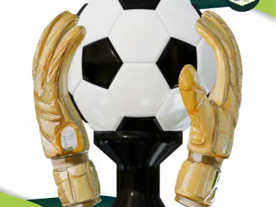 3D Less Leaky Goalkeeper Trophy - PRINT READY Free 3D print model
