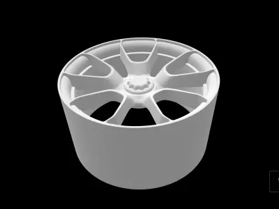Porsche 911 OEM scalable and printable rims 3D print model