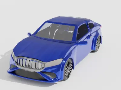 The Blue Car 3D model