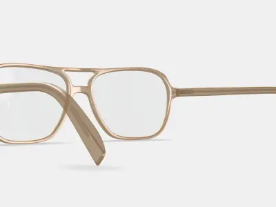 Carrick Eyeglasses in Camel 3D model
