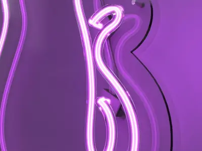 Cat 1 - Neon Sign 3D model