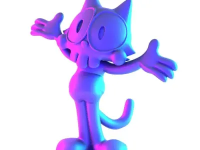 Felix the Cat toy 3D print model