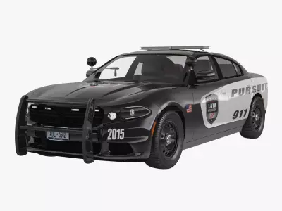 Generic Police Car 3D model