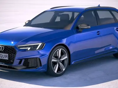 Audi RS4 Avant 2018 3D model
