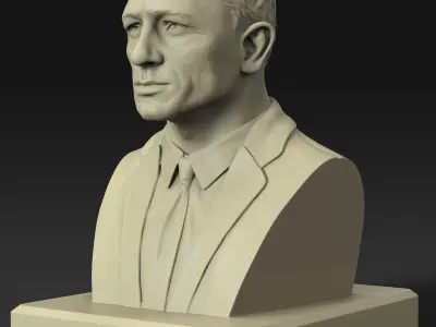 Daniel craig bust statue for 3d printing 3D print model