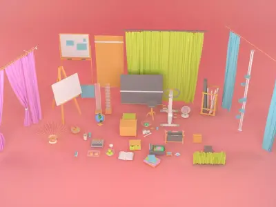 House Decoration Pack 3D model