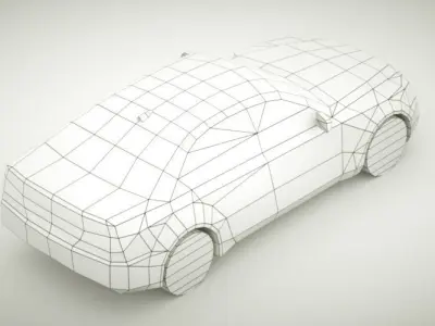 Generic Sedan v15 Low-poly 3D model