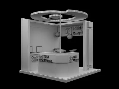  Booth Exhibition Stand a597d  3D model
