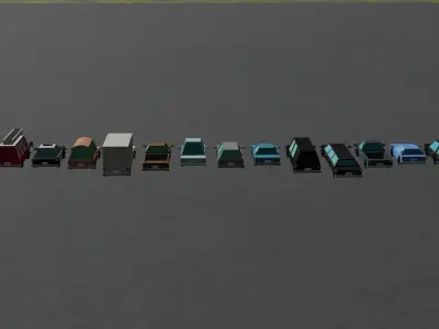 CARS low poly  Low-poly 3D model