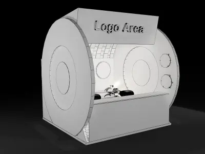 Booth Exhibition Stand a212 3D model