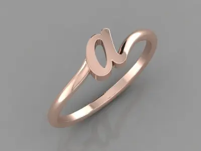 Alphabet Ring A 3D print model purchase