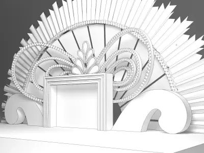 Wedding Stage 3D model 10