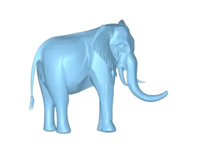 Elephant 3D Printable Model STL OBJ 3D print model