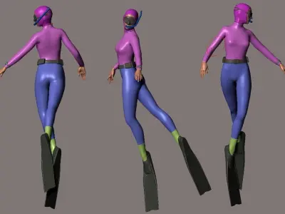 skin scuba 7 3D print model