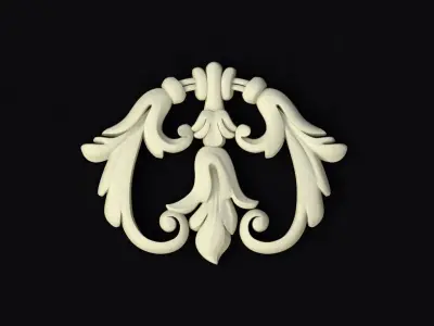 Central decor ornament for furniture 3D model 119